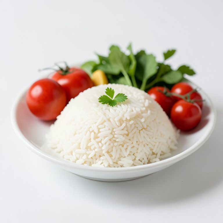 Белый рис с овощами