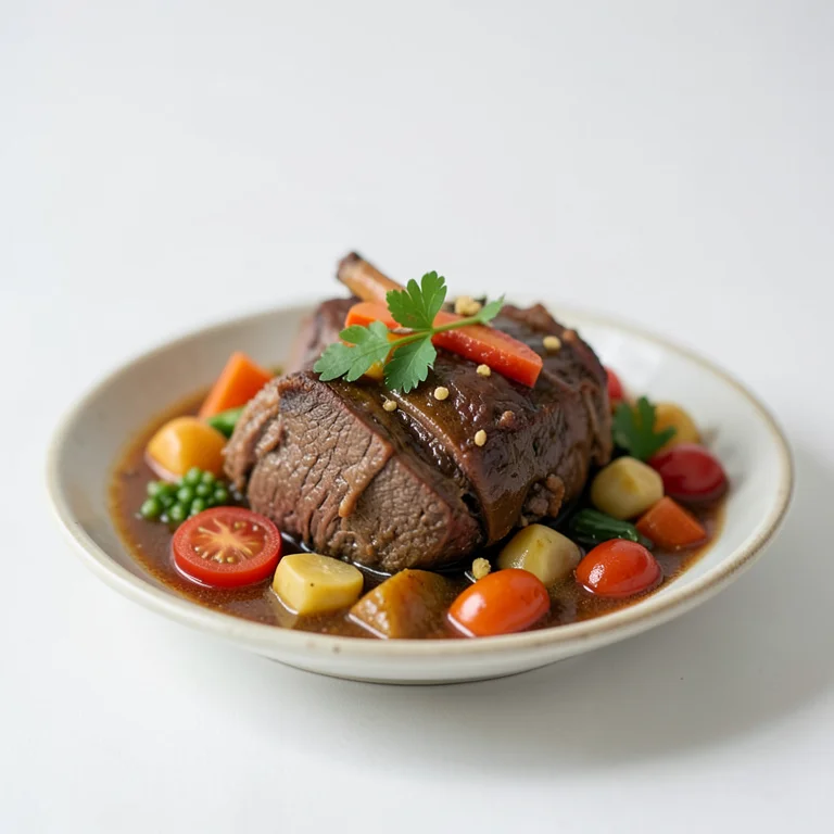 Баранина, тушёная с овощами по-грузински