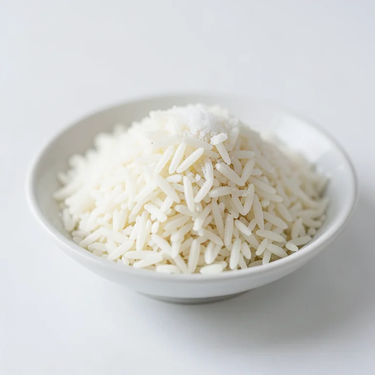 Белый длиннозерный рис, вареный, с солью