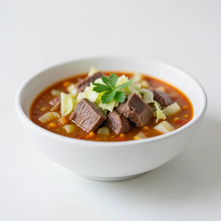 Борщ с капустой и мясом