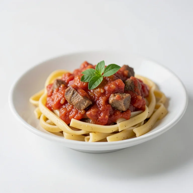 Цельнозерновые макароны с мясным соусом на томатной основе, готовые к разогреву