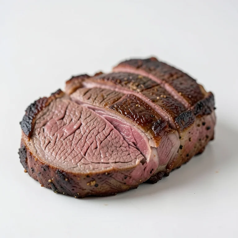 Говядина австралийская травяного откорма, верхняя часть поясницы (top sirloin cap-off), без кости, с жиром, сырая