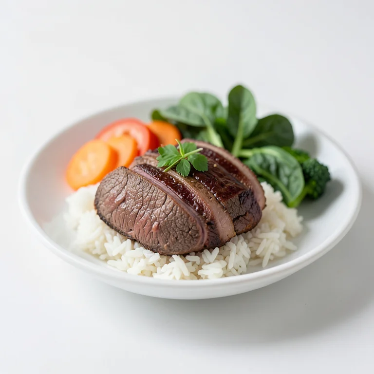 Говядина с рисом и овощами