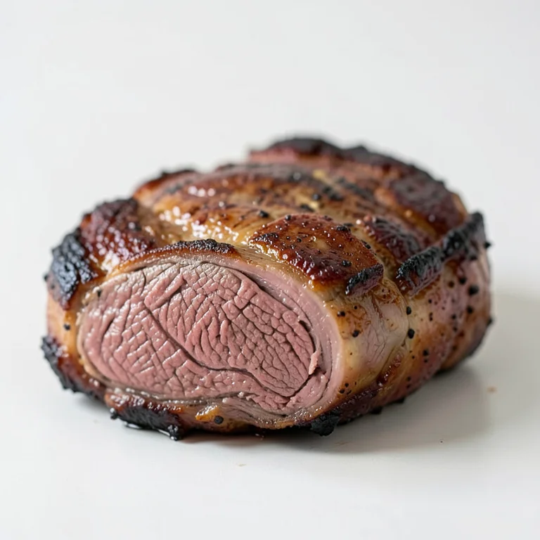 Говядина, жареная, отруб "чака ай" (chuck eye roast), постная часть с жиром, приготовленная
