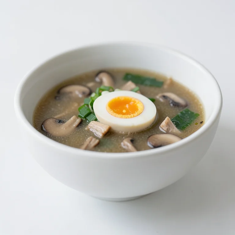 Грибной суп Asian Fusion с яйцом