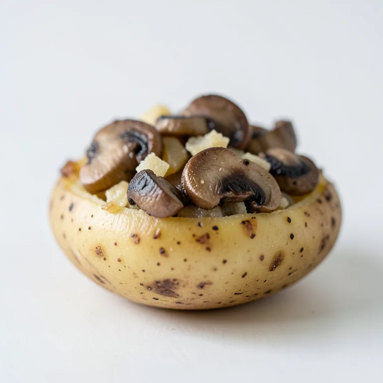Картофель, фаршированный грибами