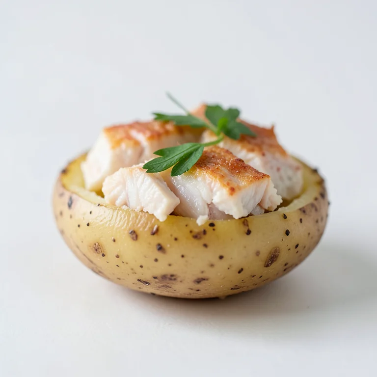Картофель, фаршированный рыбой