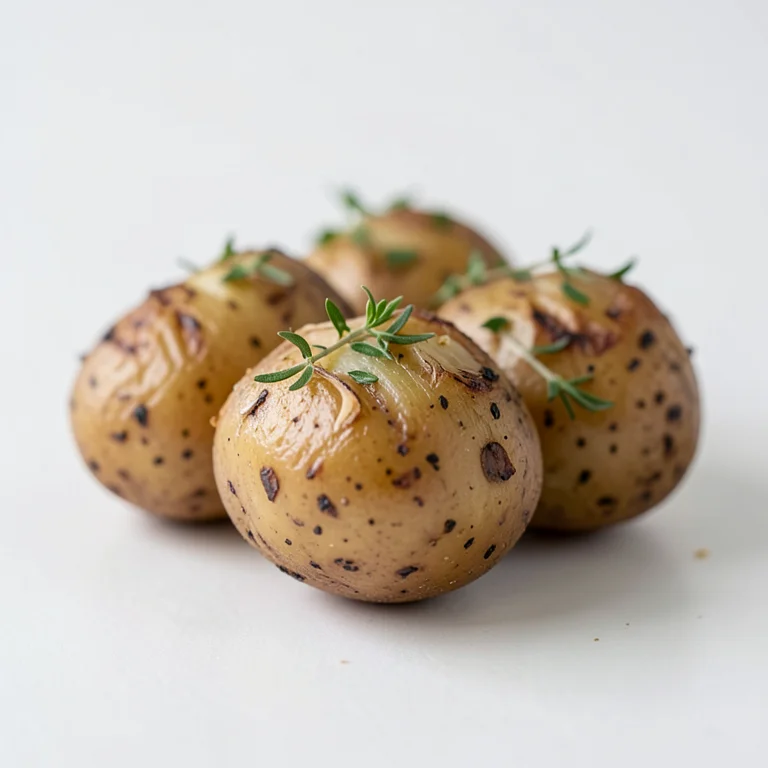 Картофель мини, запечённый с чесноком и зеленью