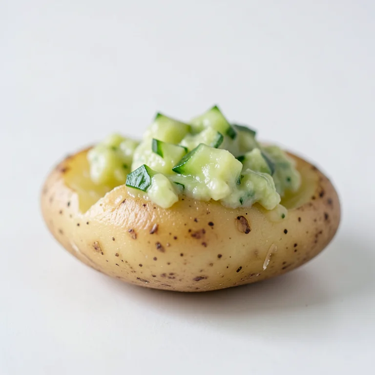 Картофель отварной с огуречным соусом