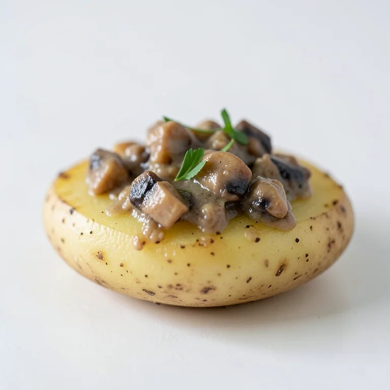 Картофель с грибным соусом