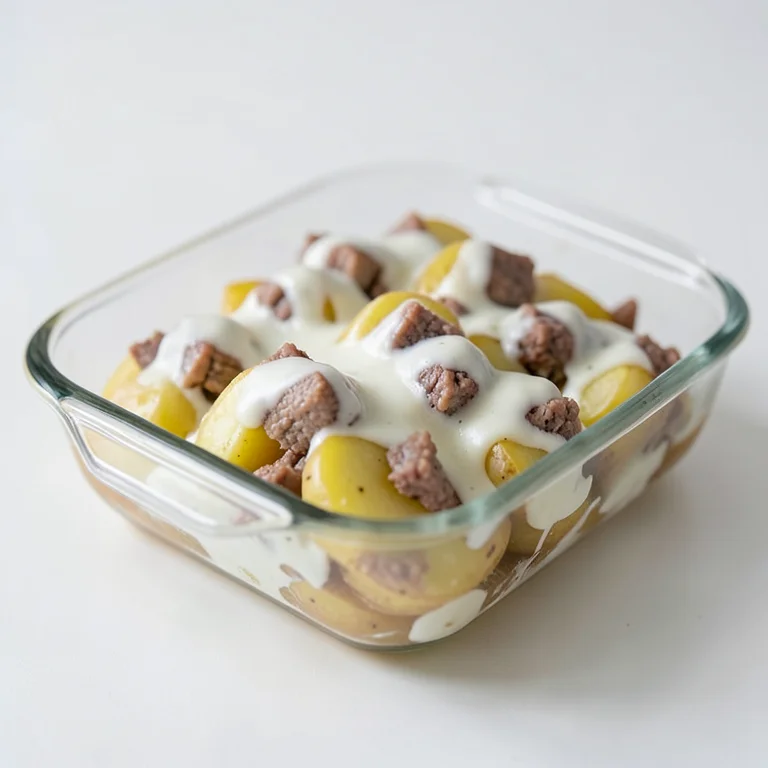 Картофель, запеченный с мясом