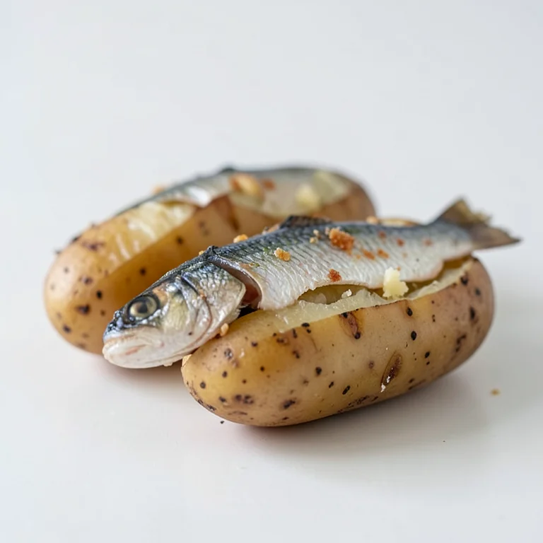 Картофель, запеченный с сельдью