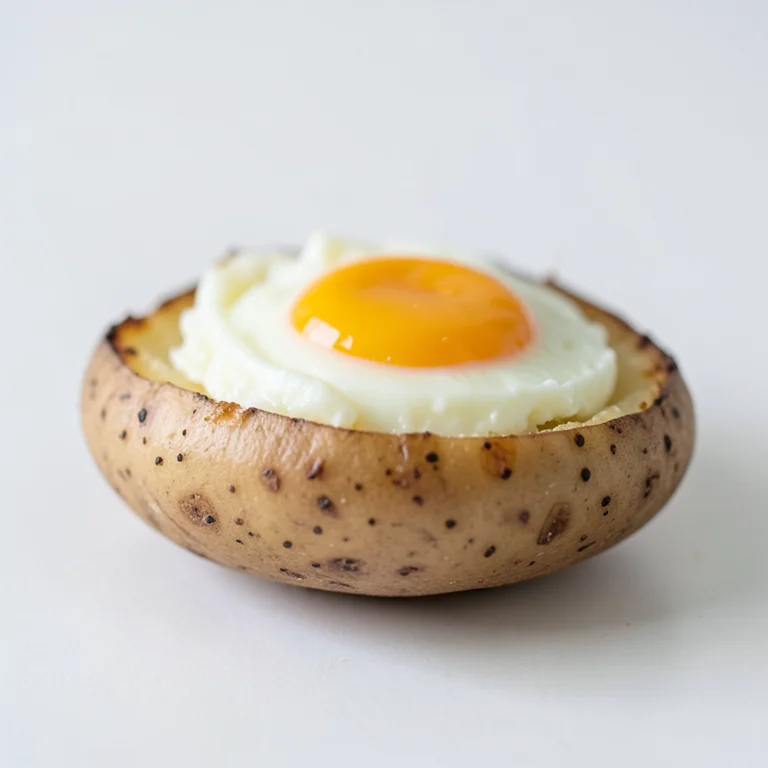 Картофель, запеченный с яйцом