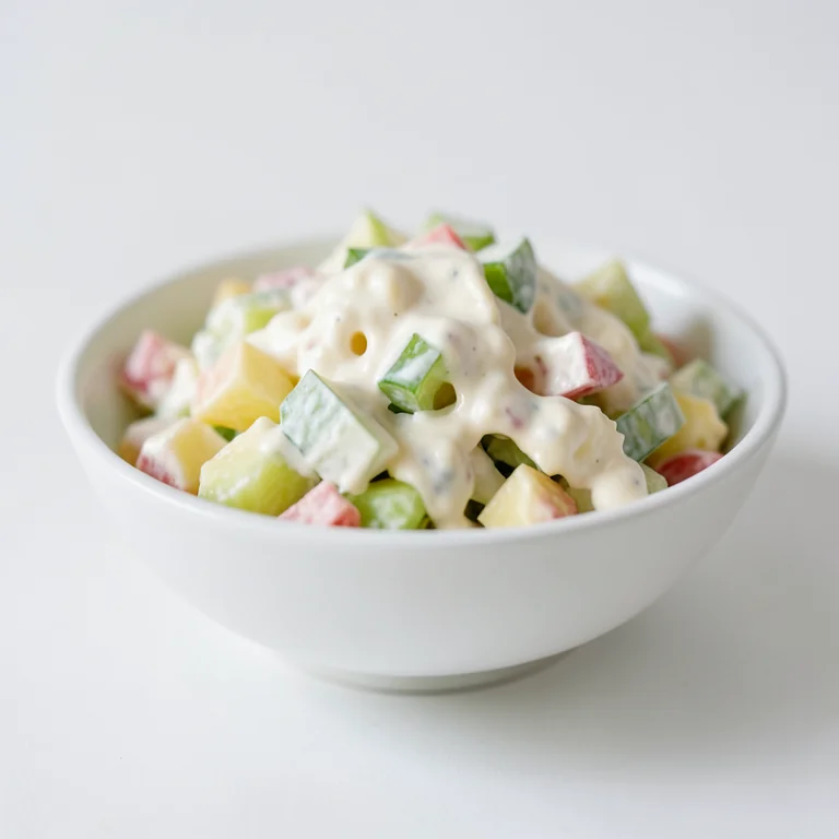 Картофельный салат с легким майонезным соусом