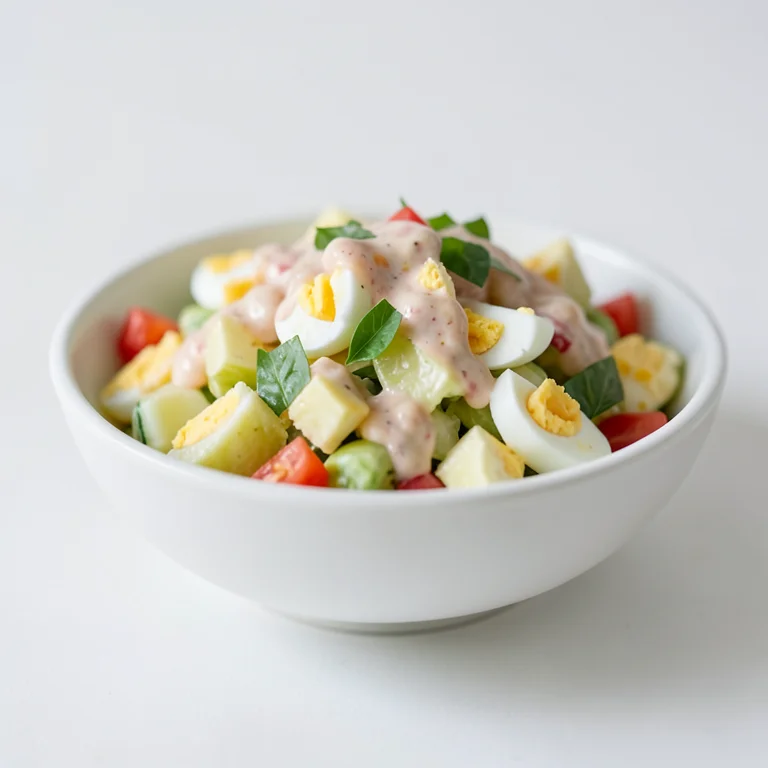 Картофельный салат с яйцом и итальянской заправкой