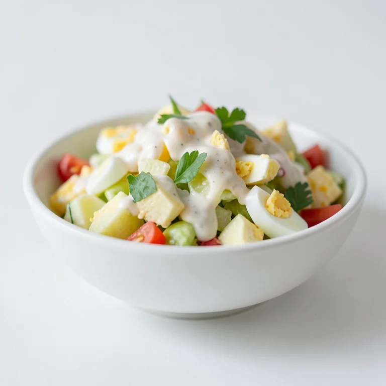 Картофельный салат с яйцом и итальянской заправкой