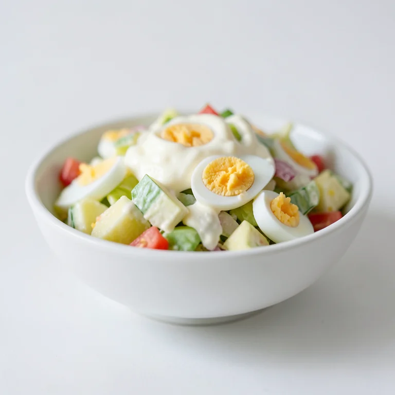 Картофельный салат с яйцом и майонезом