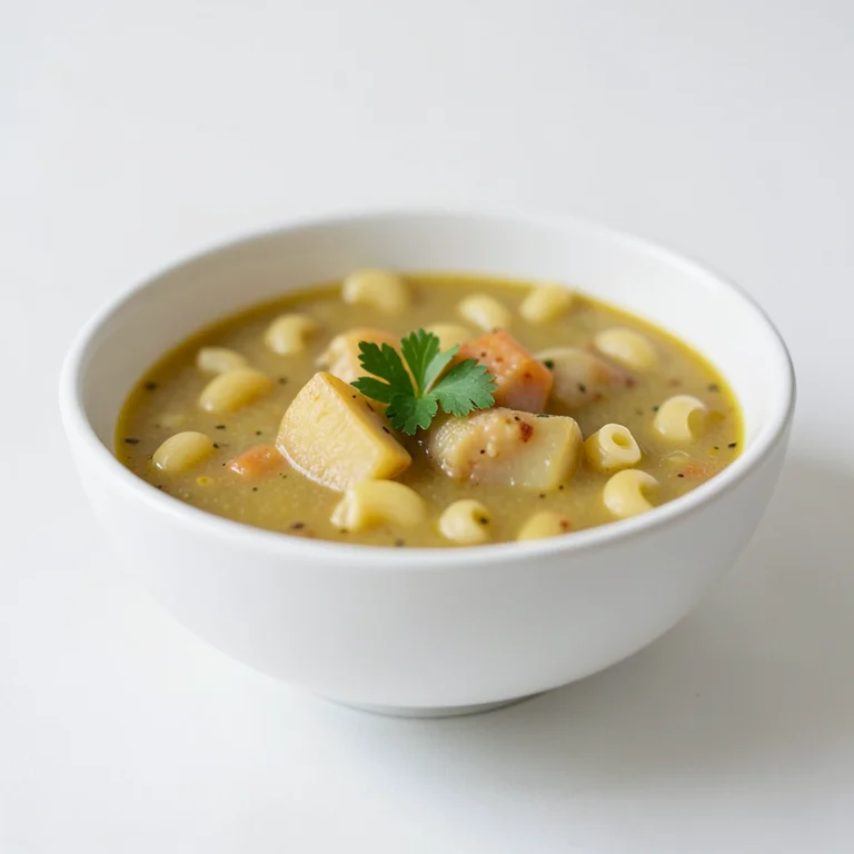 Картофельный суп с макаронами