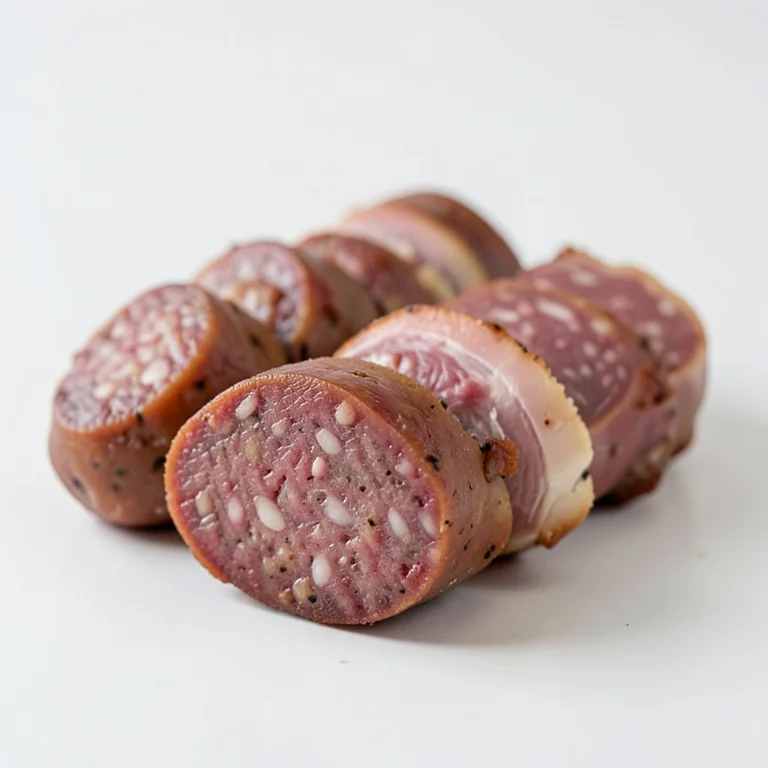 Колбаса из индейки и свинины, свежая, приготовленная