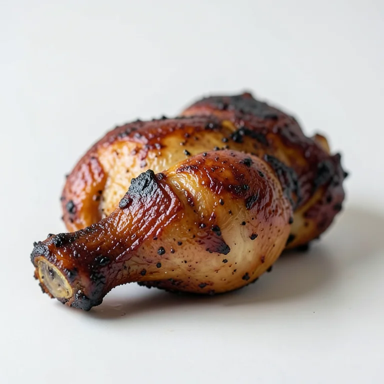 Куриная голень, жареная, с раствором