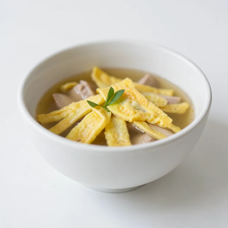 Куриный бульон с омлетом