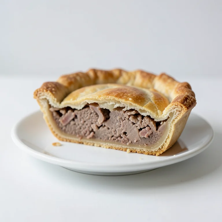 Мясной пирог из сдобного теста