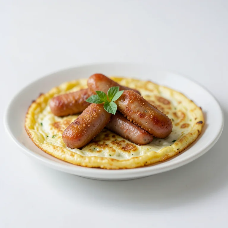 Омлет с колбасой или сосисками
