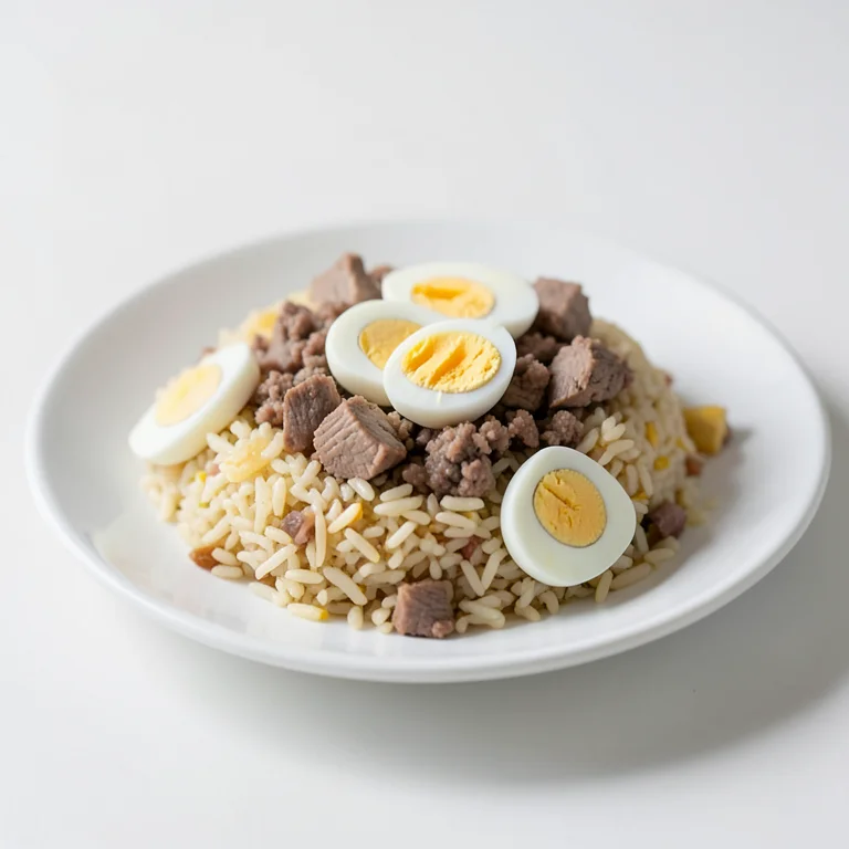 Плов с рубленой бараниной и яйцами