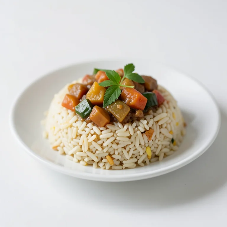 Плов с тушеными овощами
