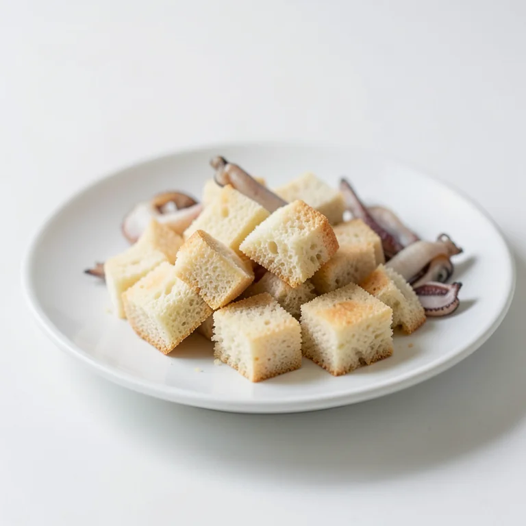Ржаные сухарики с кальмаром