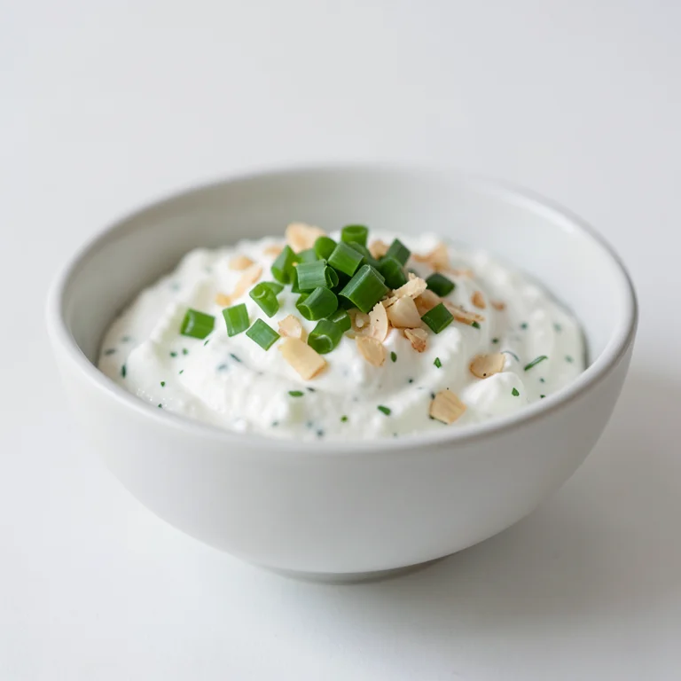 Сметана с луком и чесноком