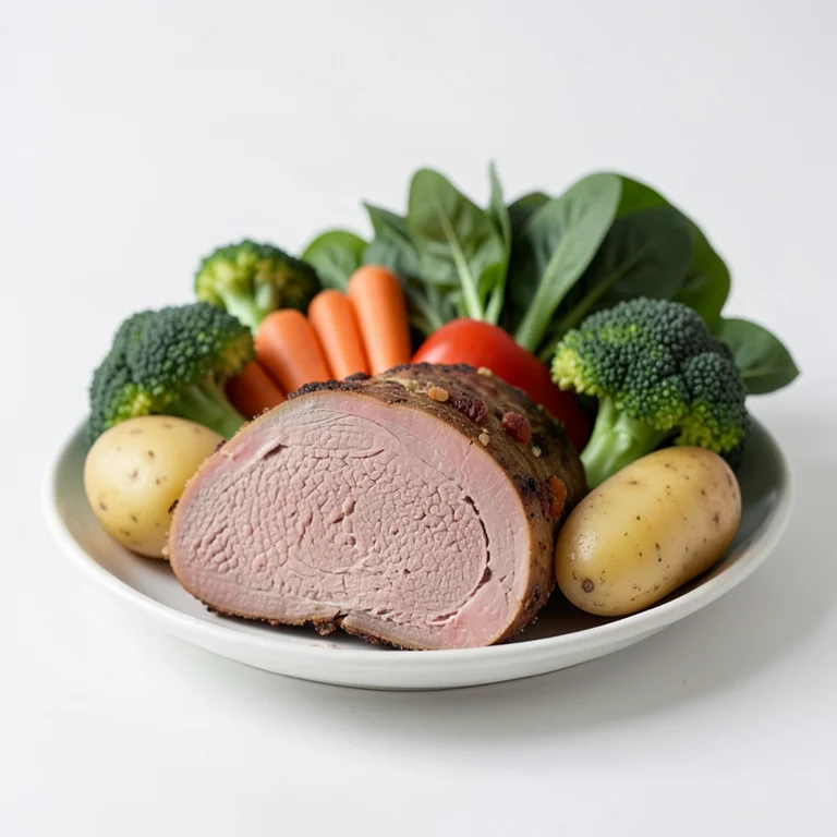 Солонина с картофелем и овощами